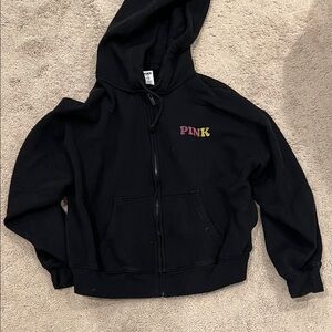 PINK Victoria's Secret Black Zip hoodie. Miami